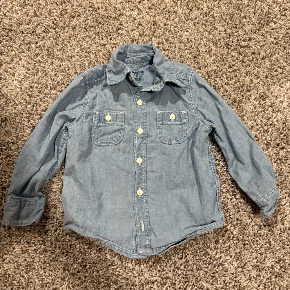 🔴🔴OshKosh B'gosh Light Blue Denim Shirt
